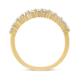 IGI Certified 1/2 Cttw Diamond 10K Yellow Gold Prong Set Fluted Band Style Wedding Ring (J-K Color, I1-I2 Clarity) - Size 7