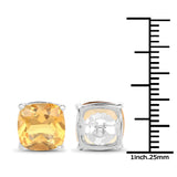 5.80 Carat Genuine Citrine .925 Sterling Silver Earrings