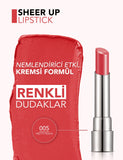Flormar Sheer Up Moisturizing Lipstick Glossy Finish 3.3g