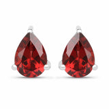 1.68 Carat Genuine Garnet .925 Sterling Silver Earrings