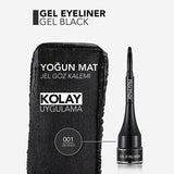 Flormar Gel Liquid Eyeliner GE01 Black - High Pigment Formula | Smooth Finish