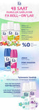 Fa Aqua Women Deodorant Roll-On 50ml - Long-Lasting Freshness | Antiperspirant