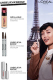 L'Oreal Paris UnbelievaBrow: Longwear Eyebrow Topcoat - Waterproof Smudge-Proof, 30H Hold - Clear Brow Mascara for Lasting Definition