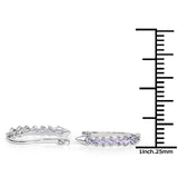 0.98 Carat Genuine Tanzanite .925 Sterling Silver Earrings