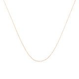 Solid 10K Yellow Gold 0.5mm Slim and Dainty Unisex 18" Rope Chain Necklace