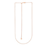 14k Rose Gold Adjustable Wheat Chain (1.00 mm)