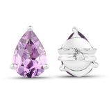 1.25 Carat Genuine Amethyst .925 Sterling Silver Earrings