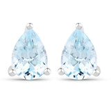 1.64 Carat Genuine Blue Topaz .925 Sterling Silver Earrings