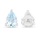 1.64 Carat Genuine Blue Topaz .925 Sterling Silver Earrings