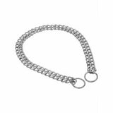 Doggie Double Chain Chrome Plated Dog Training Collar 60cm