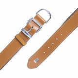 Doggie Comfort Leather Dog Collar Camel Adjustable 60 cm