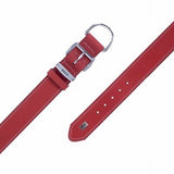 Doggie Comfort Red Leather Dog Collar for Large Breeds 55cm