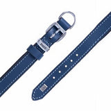 Doggie Comfort Leather Dog Collar Royal Blue 30-35cm
