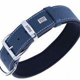 Doggie Comfort Leather Dog Collar Royal Blue 3.5x60 cm