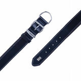 Doggie Comfort Leather Dog Collar Adjustable Black 3.5x60 cm