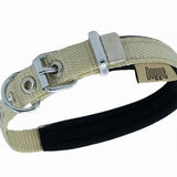 Doggie Comfort Woven Dog Collar Khaki 1.5x20-25 cm