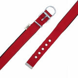 Doggie Comfort Woven Red Dog Collar for Large Breeds 50-60 cm