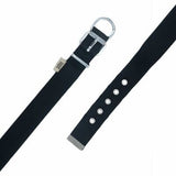 Doggie Comfort Woven Black Dog Collar for Large Breeds 57-65 cm