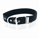 Doggie Comfort Woven Dog Collar Black for Large Breeds 55-65 cm