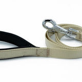 Doggie Comfort Woven Khaki Dog Leash for Large Breeds 2.5x120cm