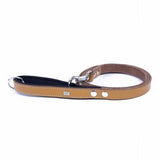 Doggie Classic Leather Comfort Dog Leash Camel 2x140 cm
