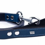 Doggie Classic Leather Dog Leash Royal Blue 3x100 cm