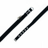 Doggie Comfort Woven Black Dog Collar Adjustable 20-25cm