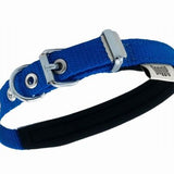 Doggie Royal Blue Woven Dog Collar Adjustable Comfort 20-25cm