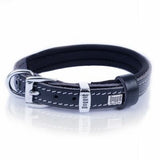 Doggie Comfort Leather Dog Collar Black 1.5x20-25 cm