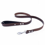 Doggie Comfort Classic Leather Dog Leash Brown 2.5x120 cm