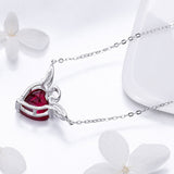 925 Sterling Silver Adjustable Necklace 37-45cm with 1.4*2cm Pendant for Women