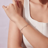 925 Sterling Silver & Moissanite Bracelet for Women - 15+6cm, Plated White Gold