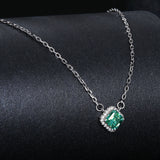 925 Sterling Silver 0.6 Carat Moissanite Pendant Necklace for Women