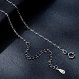 925 Sterling Silver Moissanite Necklace 39cm+5cm Length for Women