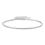 925 Sterling Silver Plated White Gold Adjustable Bracelet for Women