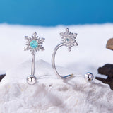 925 Sterling Silver Earrings with Transparent Glass for Women