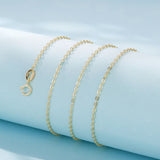 925 Sterling Silver + Plated White Gold Necklace 40cm for Women