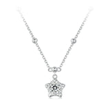 925 Sterling Silver 5mm Moissanite Necklace for Women