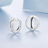 925 Sterling Silver Earrings - Oxidized Silver Finish, 1.3cm for Women