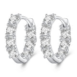 925 Sterling Silver Earrings with Pavé Setting CZ for Women