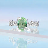 925 Sterling Silver Synthetic Spinel 3.8mm Ring for Women Size 7