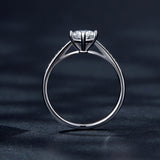 925 Sterling Silver Moissanite & CZ Ring Size 6 for Women
