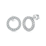 925 Sterling Silver 10mm Moissanite Earrings for Women