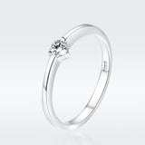 925 Sterling Silver Ring for Women Size 6.0 with Pavé Setting CZ