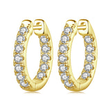 925 Sterling Silver 0.023 Carat Moissanite Earrings for Women