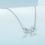 925 Sterling Silver Plated White Gold 40+5cm Adjustable Necklace for Women