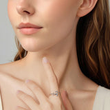 925 Sterling Silver Oxidized Silver Ring 0.16cm Width for Women