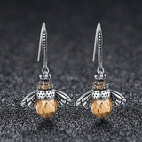 925 Sterling Silver Earrings with Oxidized Finish and Pavé Setting CZ