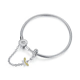 925 Sterling Silver Adjustable Length 17cm Bracelet for Women