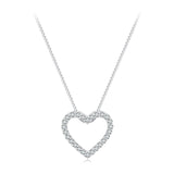 S925 Sterling Silver Necklace with Moissanite, 400mm + 50mm, Platinum Plated, Women